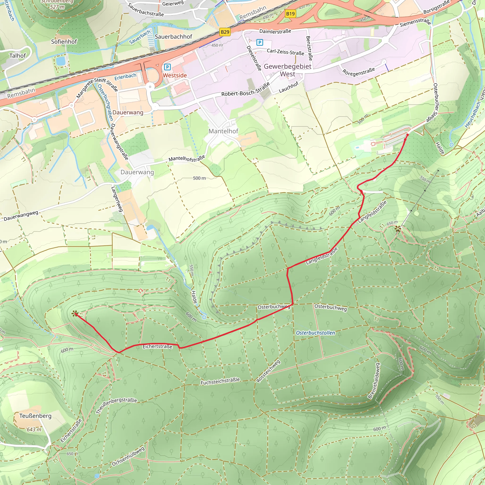 Falkensturz Walk mobile static map
