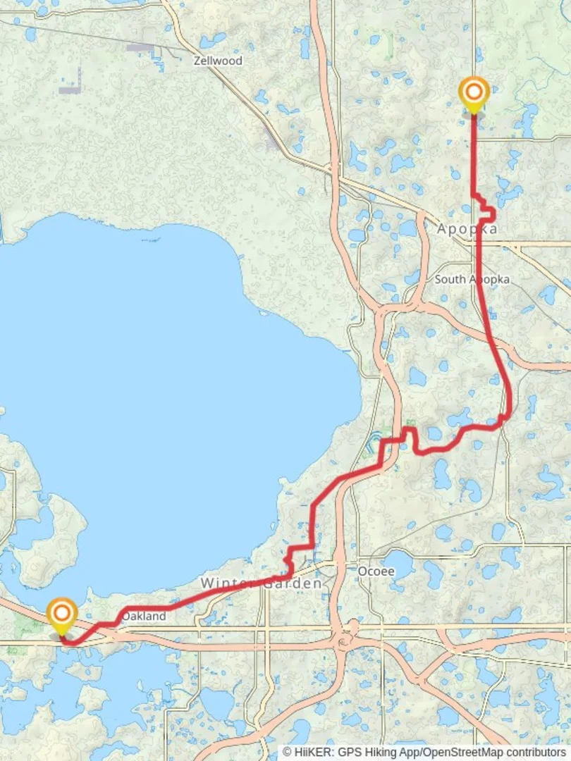 An image depicting the trail West Orange Trail and its surrounding area.
