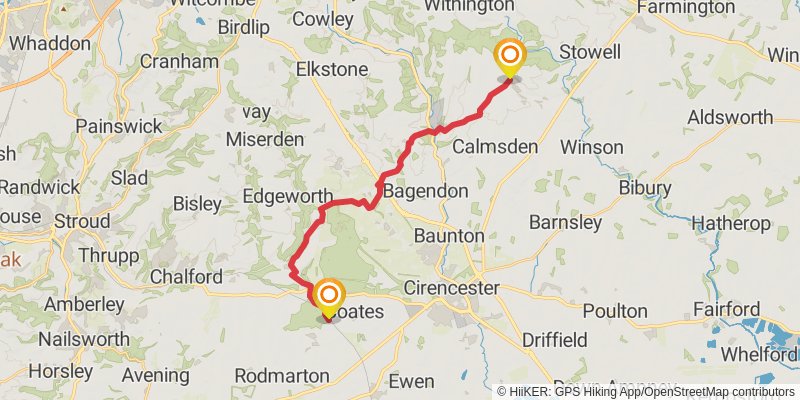 Boston to Abbotsbury via Macmillan Way stage 14 Map