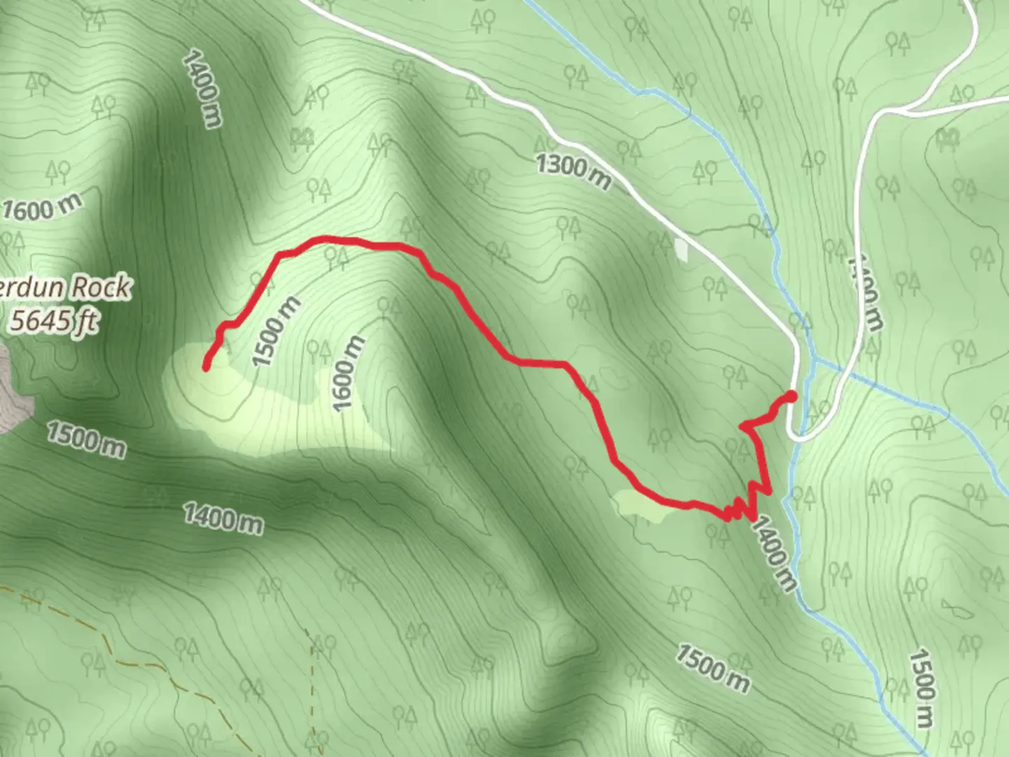 An image depicting the trail Verdun Trail and its surrounding area.