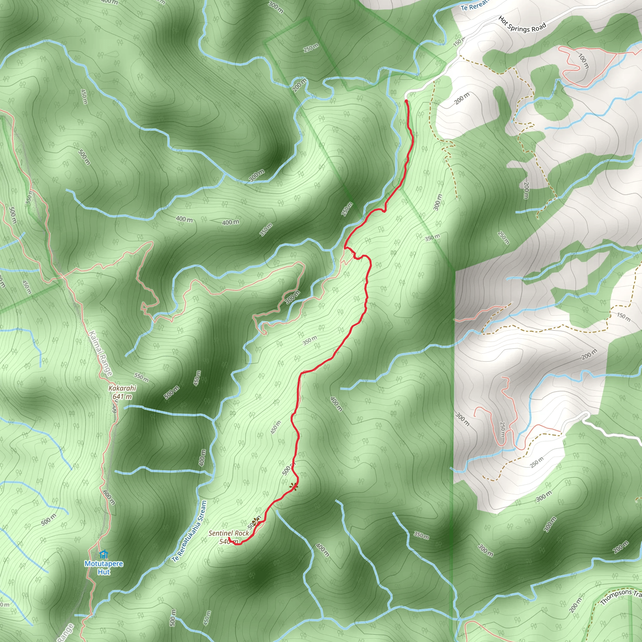 Sentinel Rock Lookout Track mobile static map