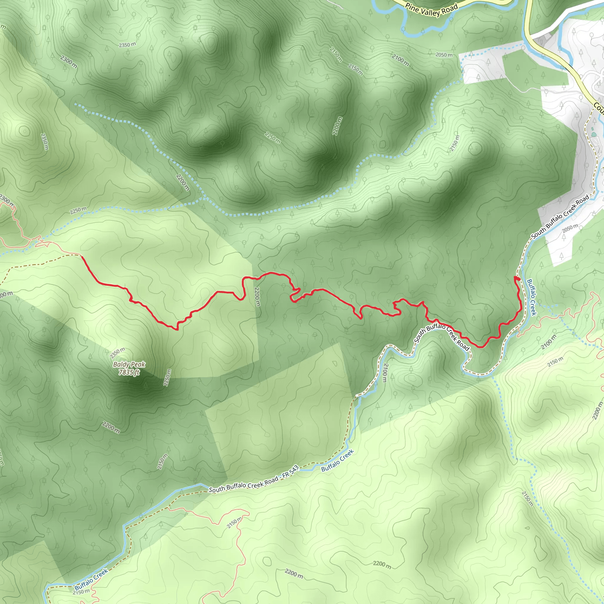 Sandy Wash Trail mobile static map