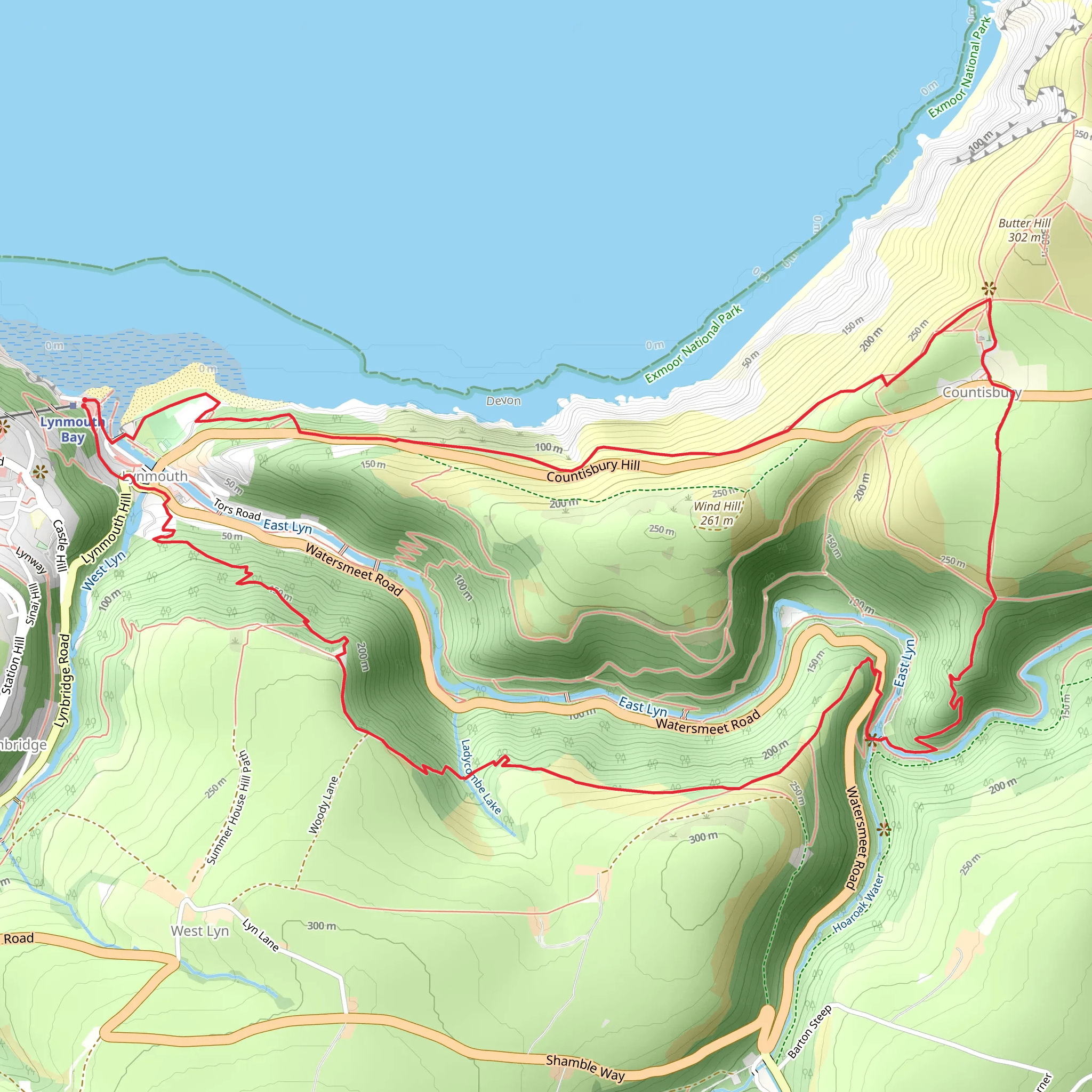 Two Cleaves Walk mobile static map
