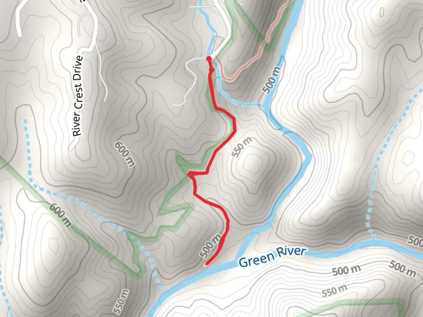 An image depicting the trail Narrows Put-in Trail and its surrounding area.
