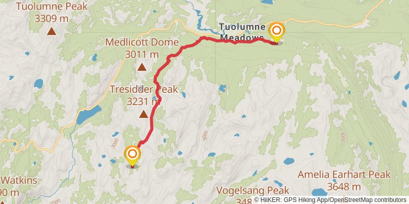 High Sierra Camps Loop alt 1 Map