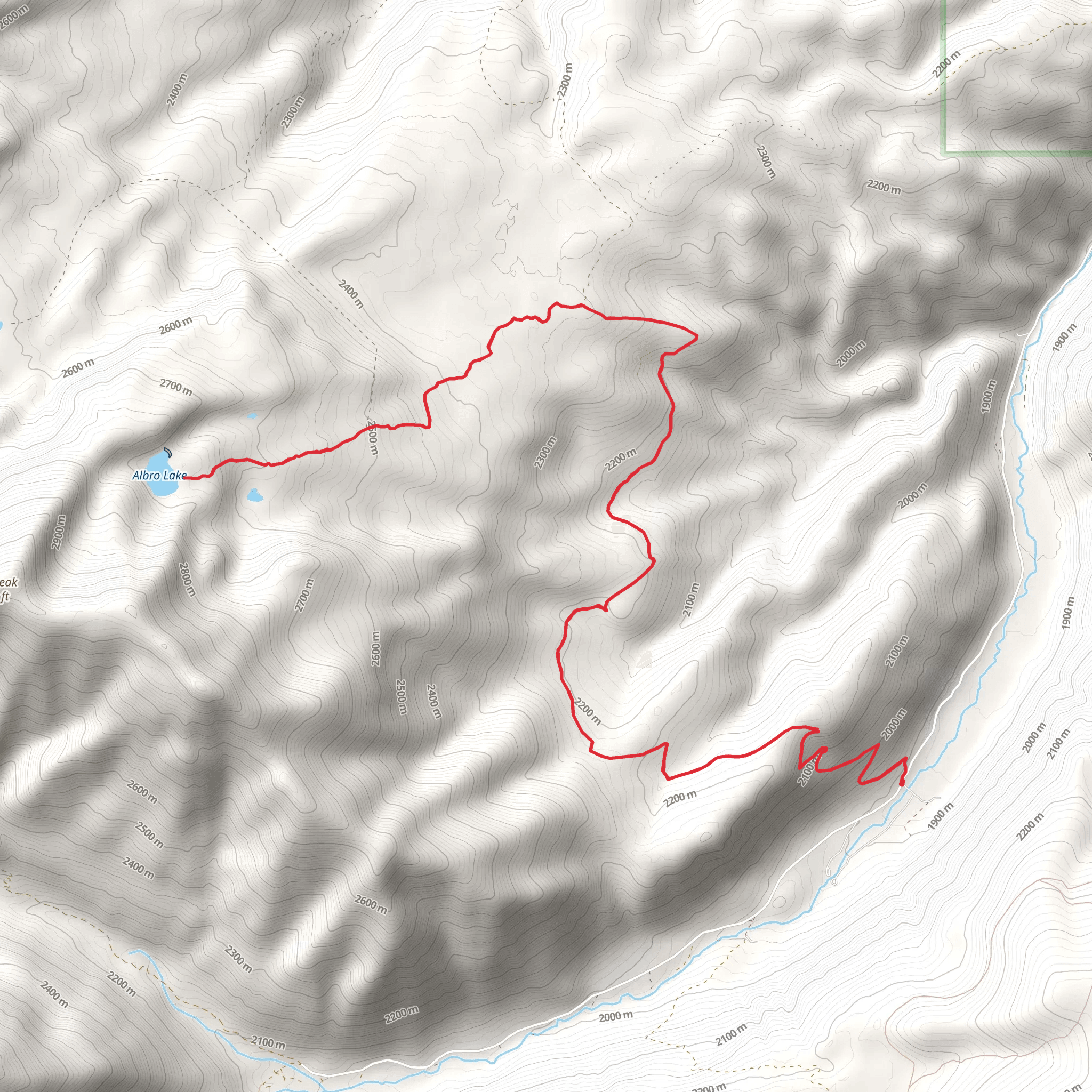 Albro Lake via Patosi mobile static map