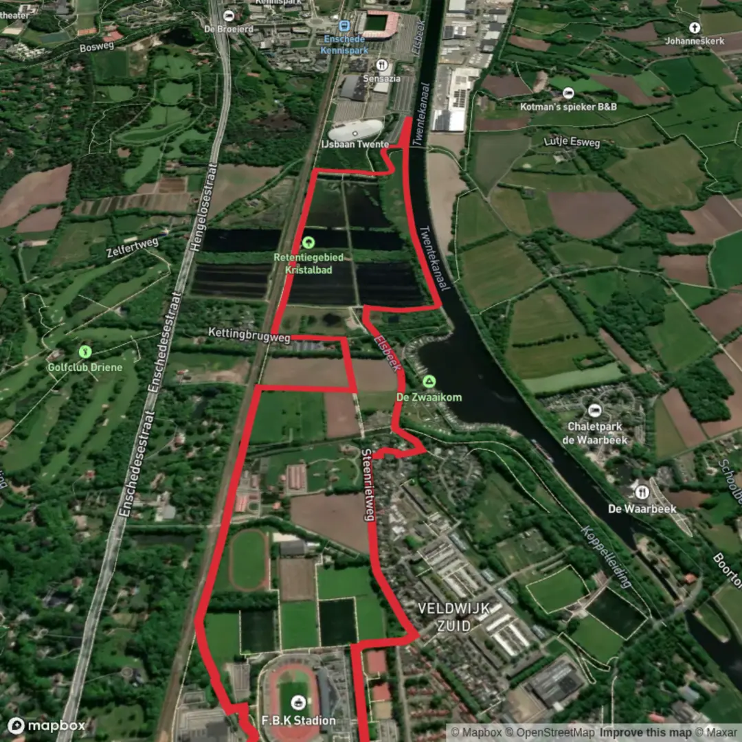 An image depicting the trail Kristalbad and Uitzichttoren Loop and its surrounding area.