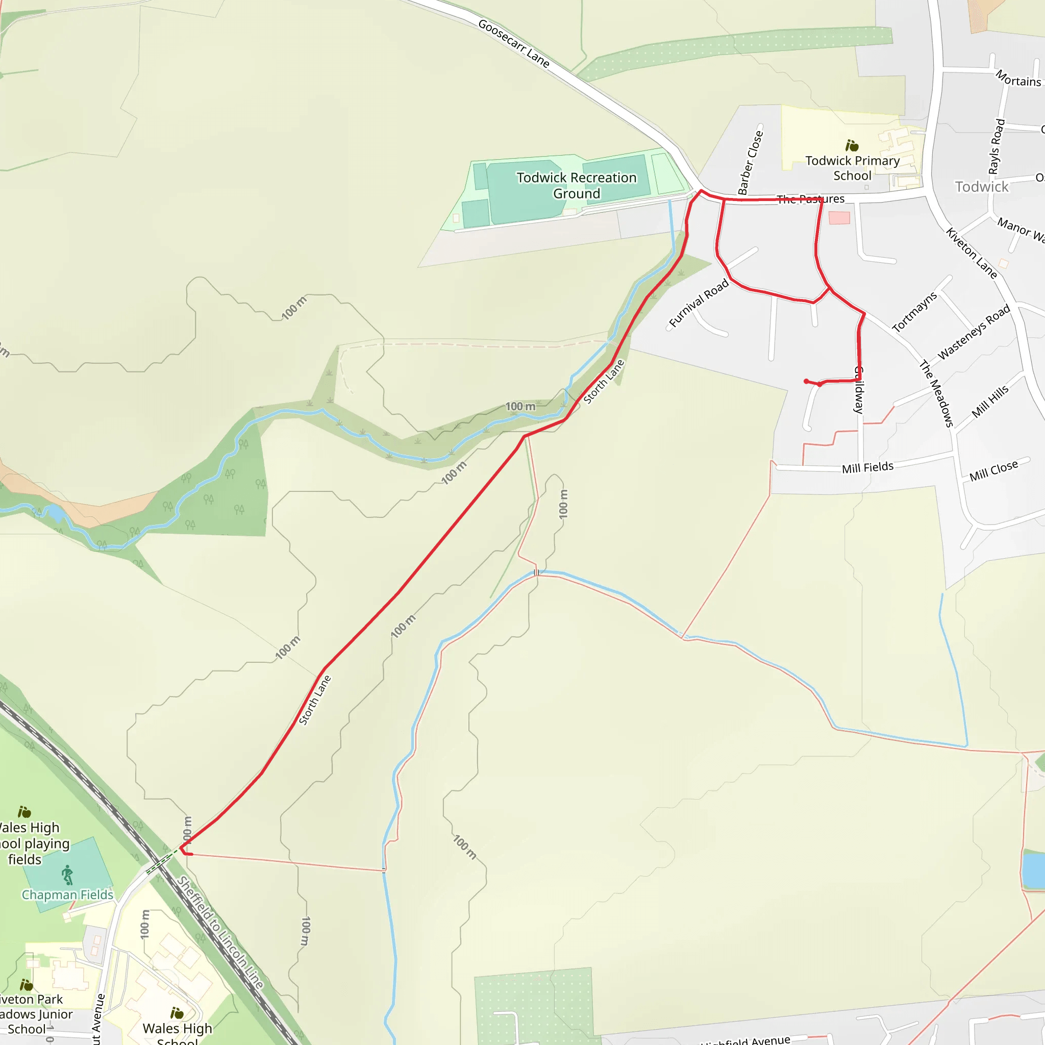 Sorth Lane Path mobile static map