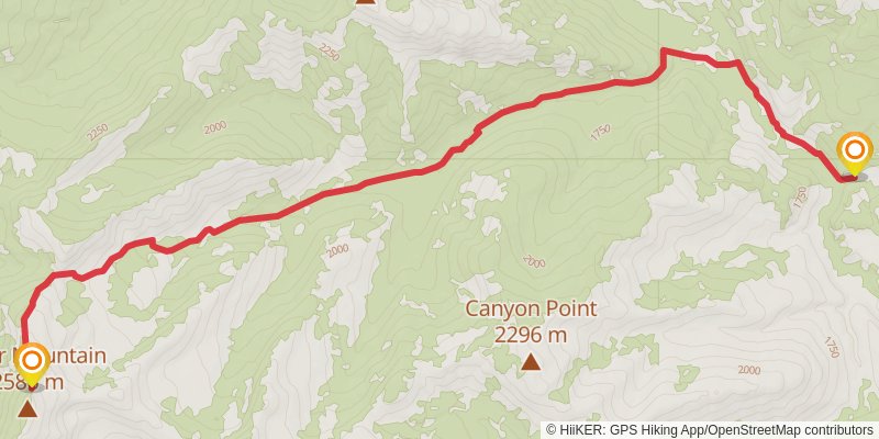 Omar Mountain via Dwight Creek and North Fork Trail stage 3 Map