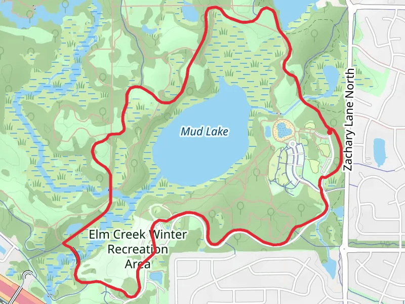 Mud Lake and Elm Creek Winter Recreation Area Loop