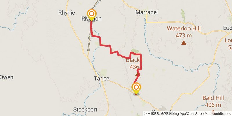 Mawson Trail stage 8 Map