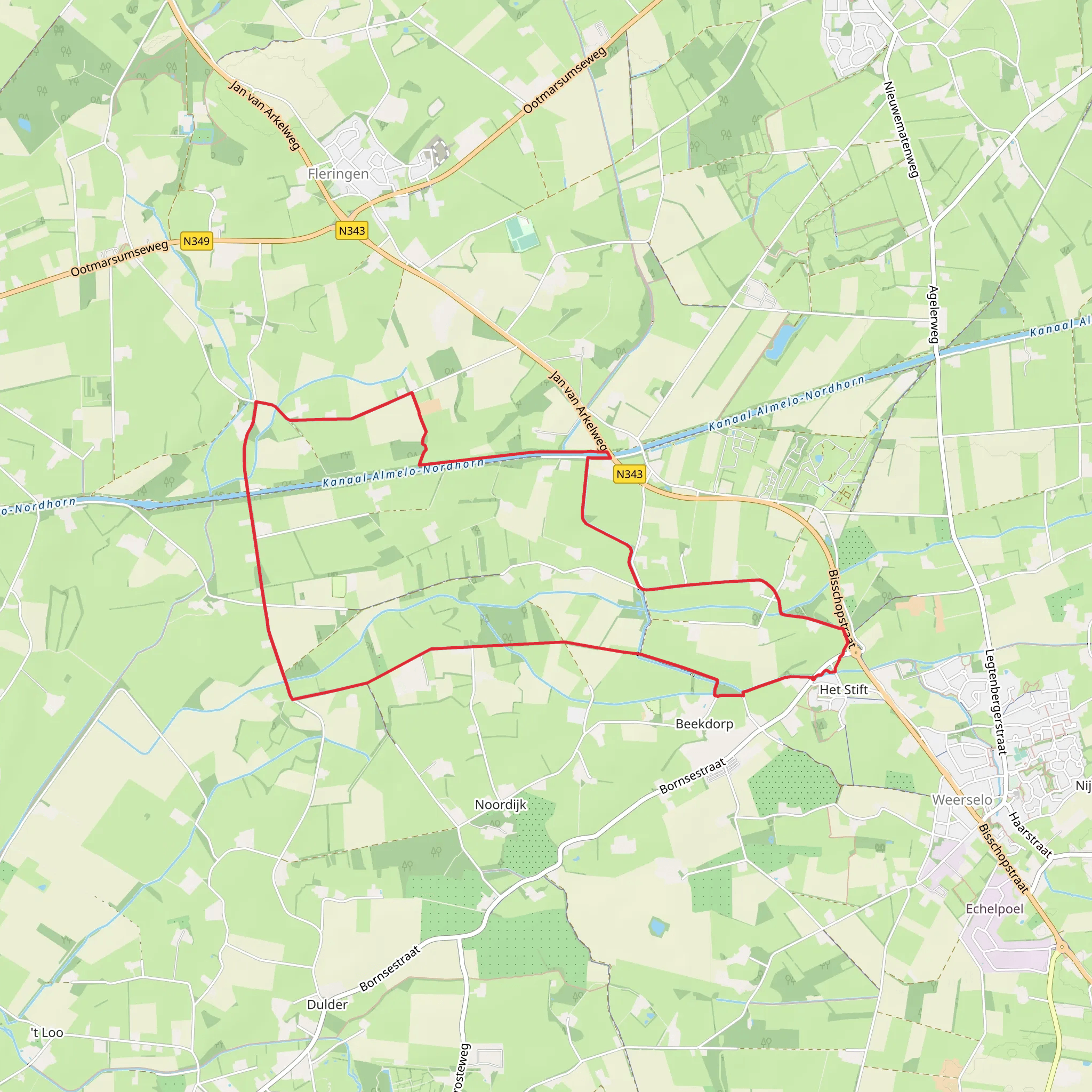 Munsterhoek and Stempelsdijk Loop 2 mobile static map