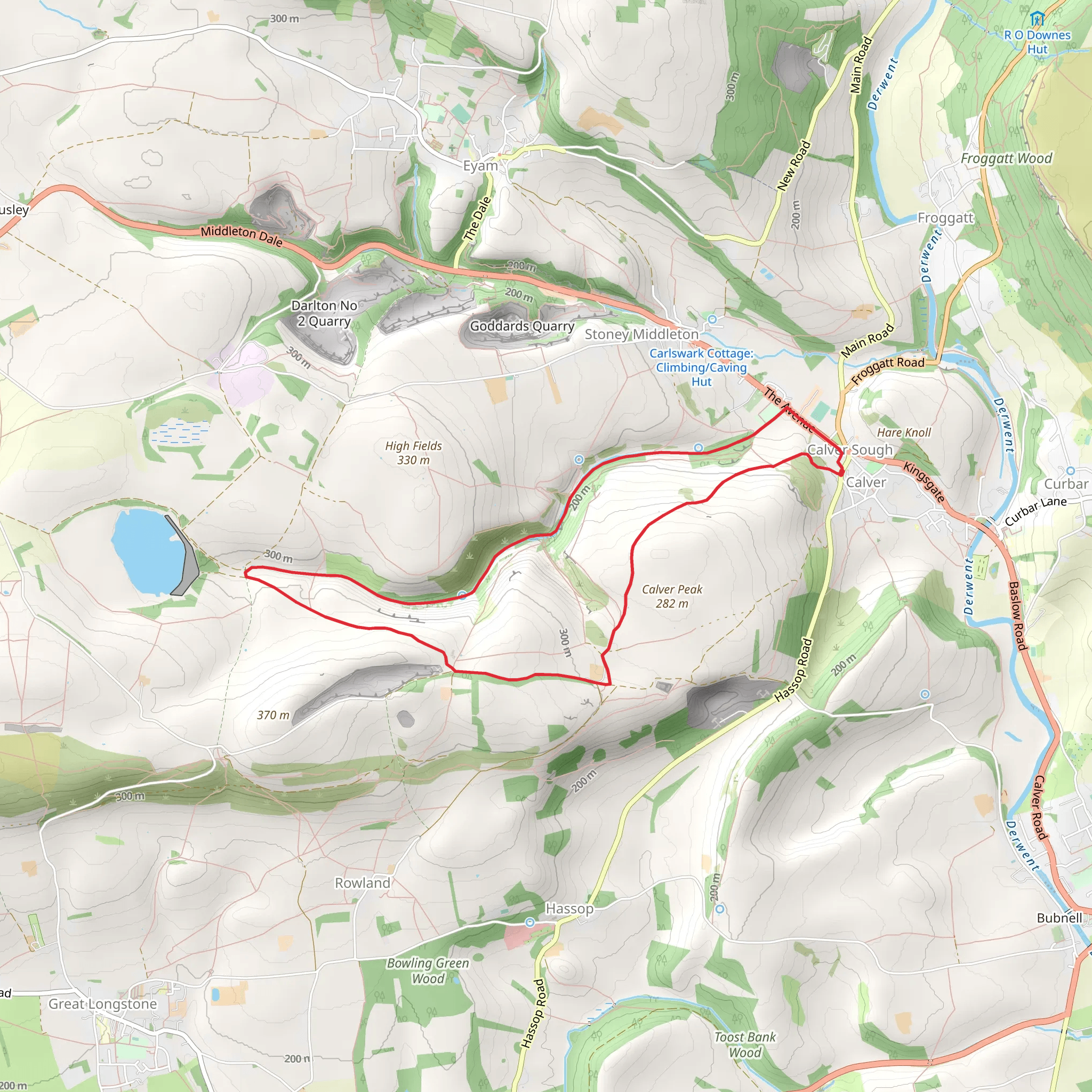 Calver - Coombs Dale and Rough Side mobile static map