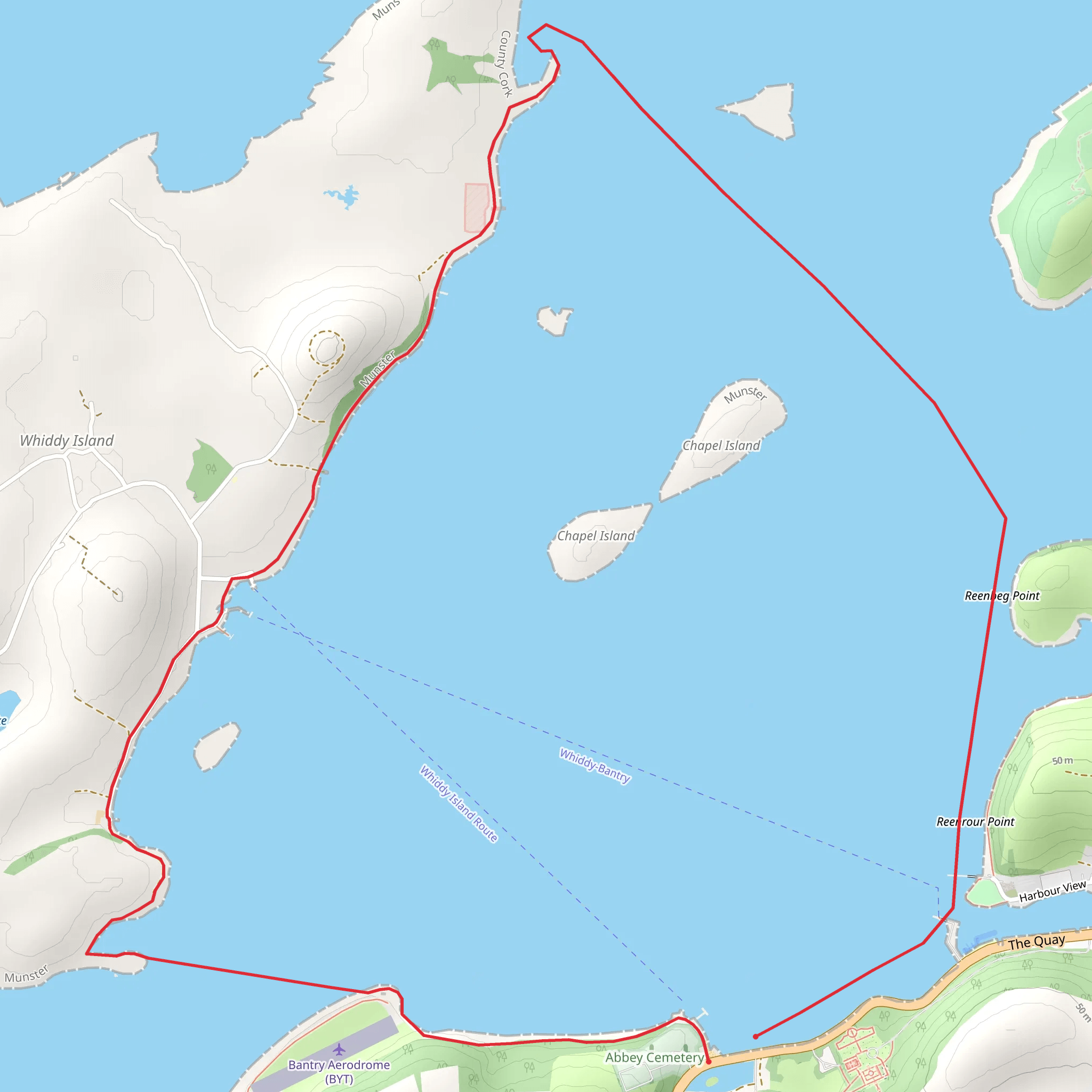 Bantry Blueway - Red Trail mobile static map