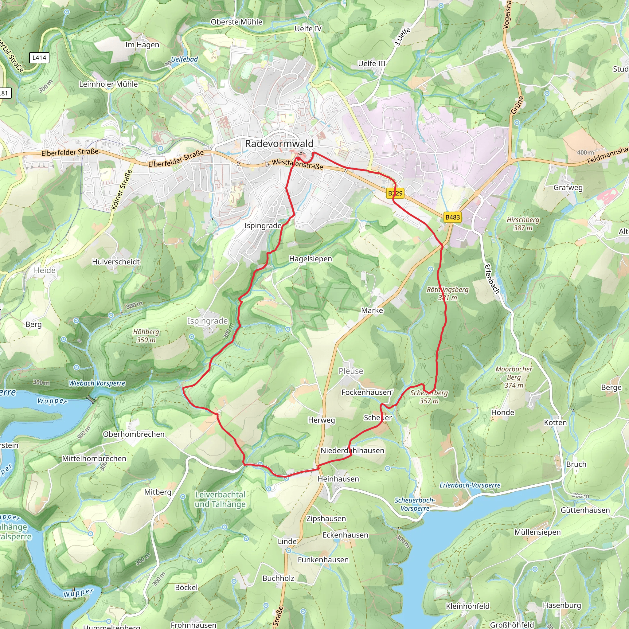 Hoelterhof Rundweg Loop mobile static map