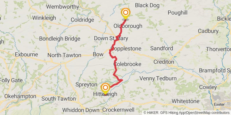 Two Moors Way stage 6 Map
