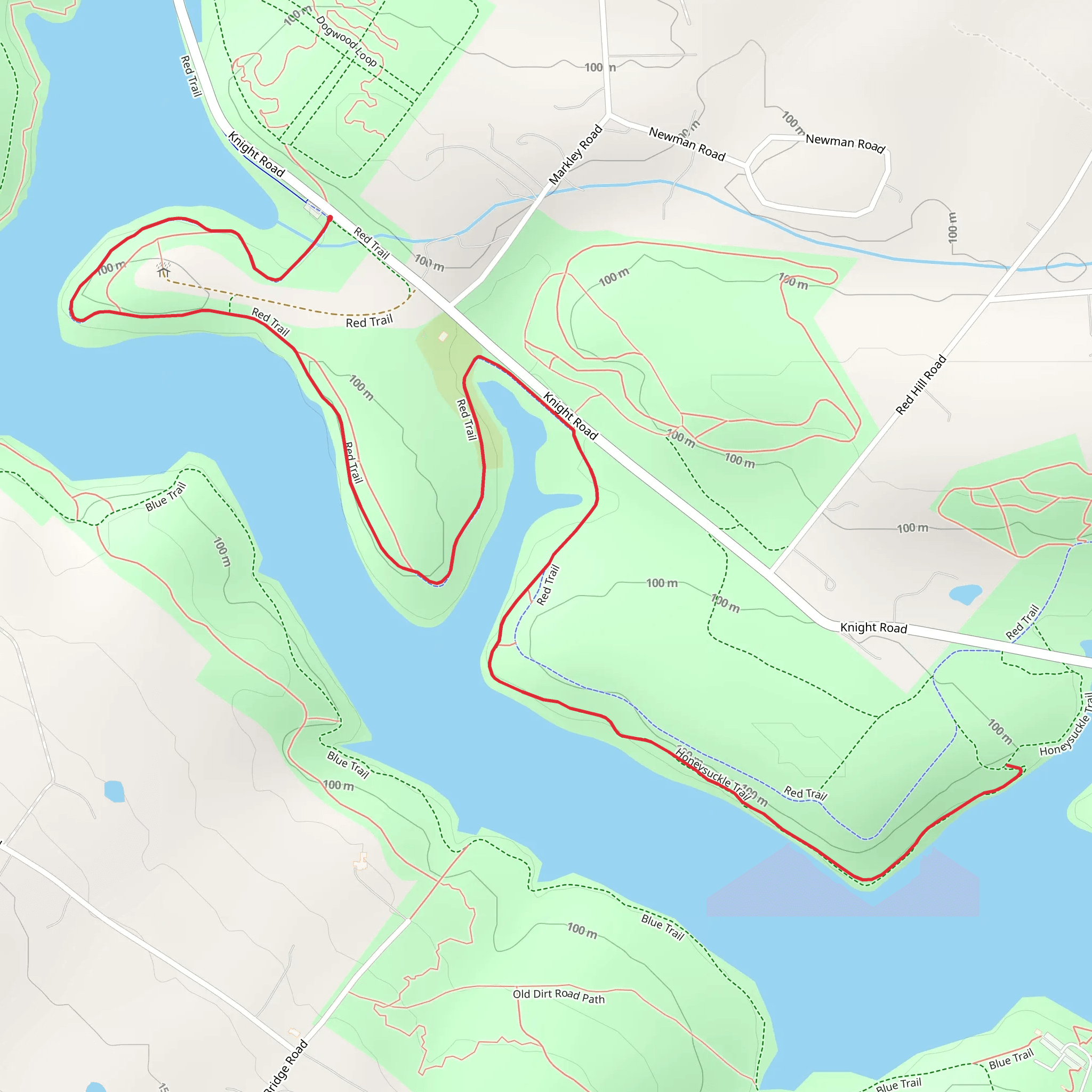 Perkiomen Creek Out and Back mobile static map