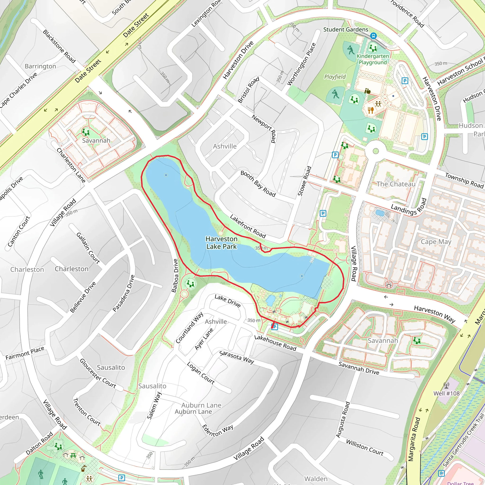 Harveston Lake Loop mobile static map