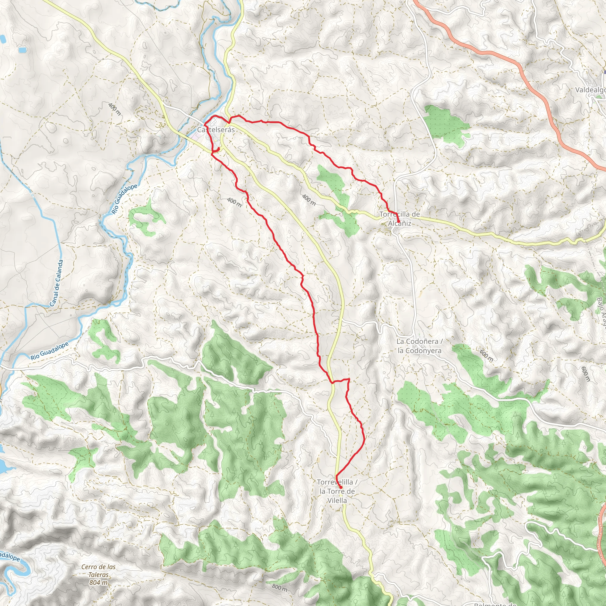 Torrecilla de Alcañiz-Torrevelilla PR TE 12 mobile static map