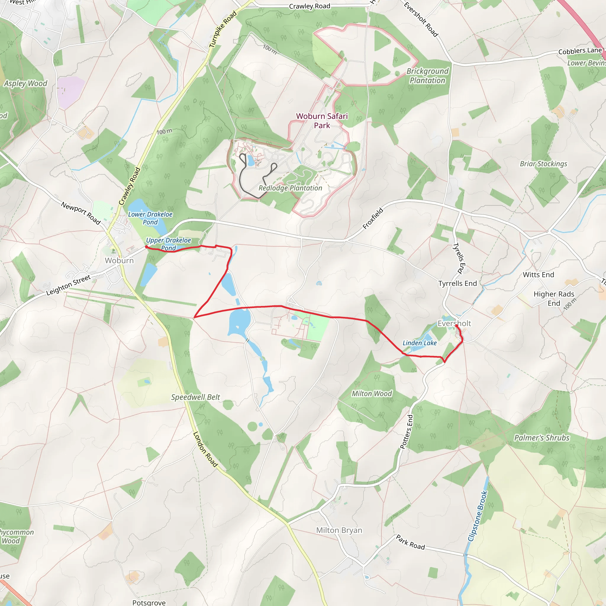 Woburn Park Walk mobile static map