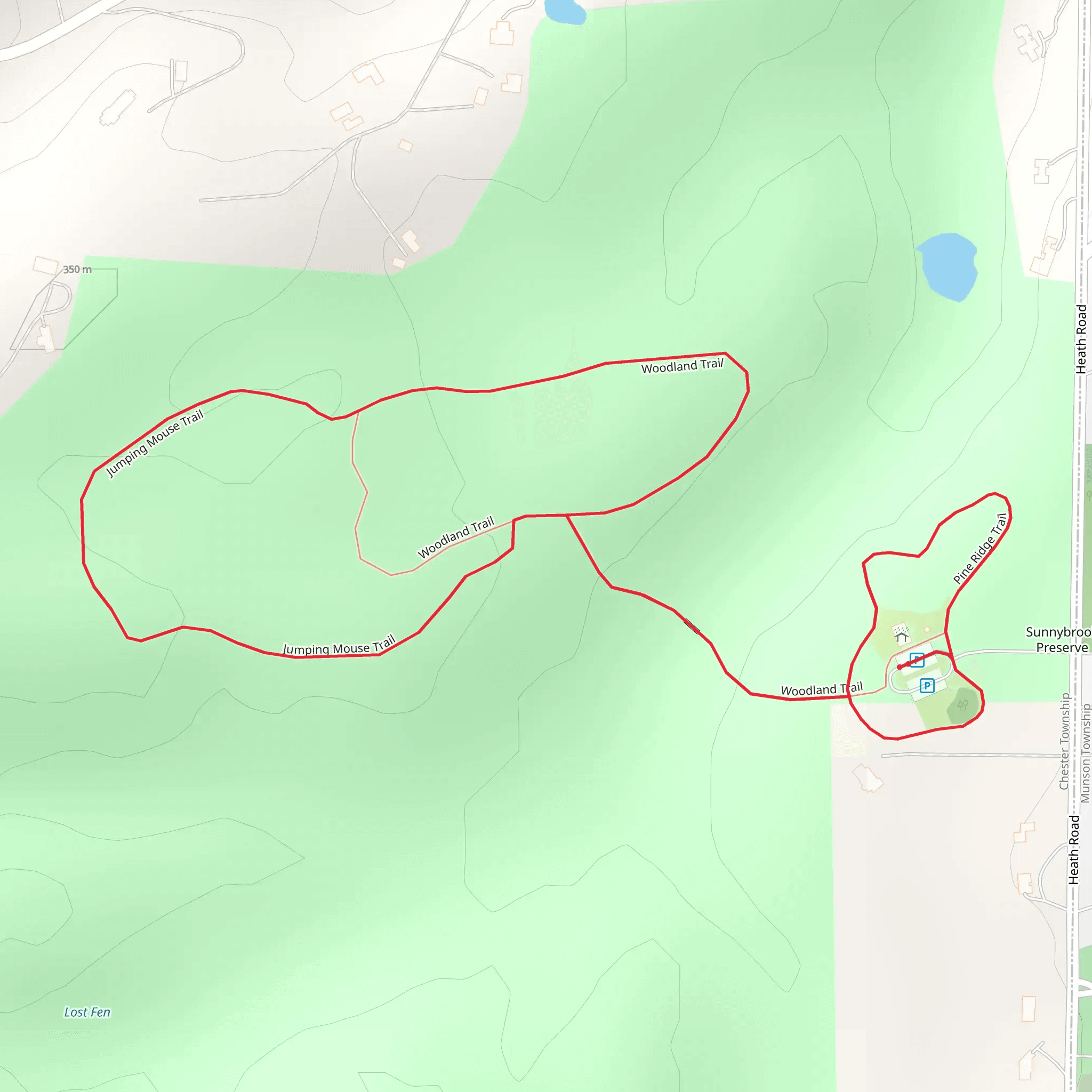 Jumping Mouse and Woodland Trail mobile static map