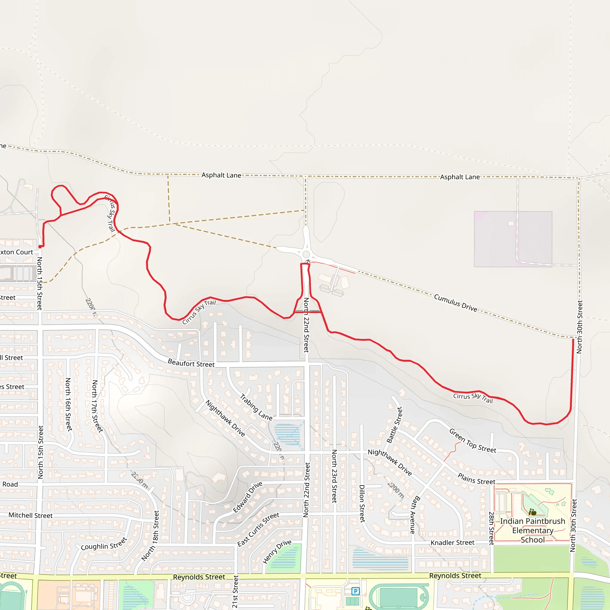 Cirrus Sky Trail mobile static map