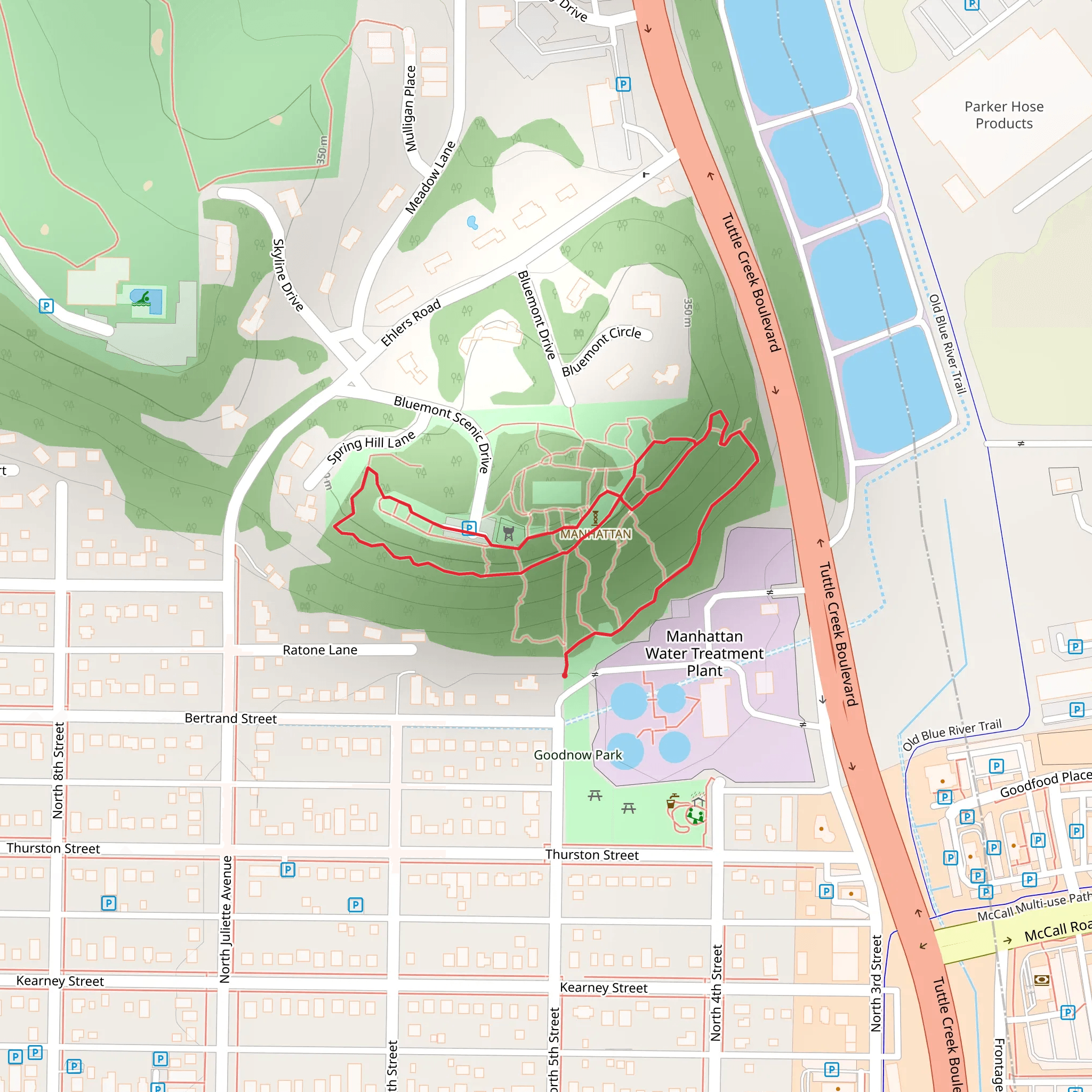 Bluemont Hill Park mobile static map