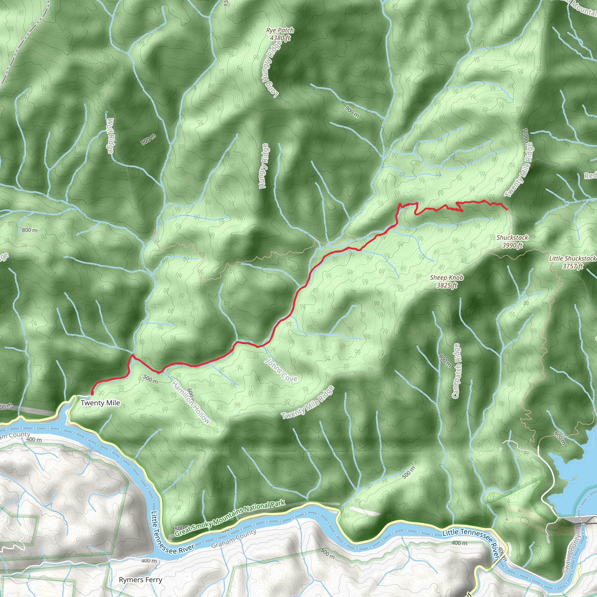 Twentymile Trail mobile static map
