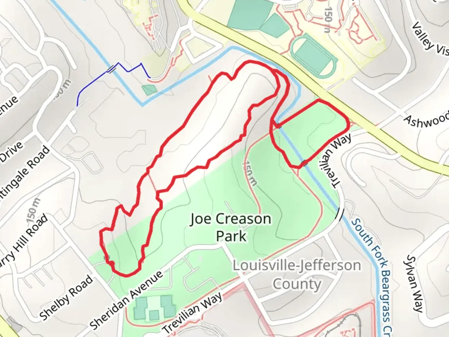An image depicting the trail White Oak Nature Loop Trail and its surrounding area.