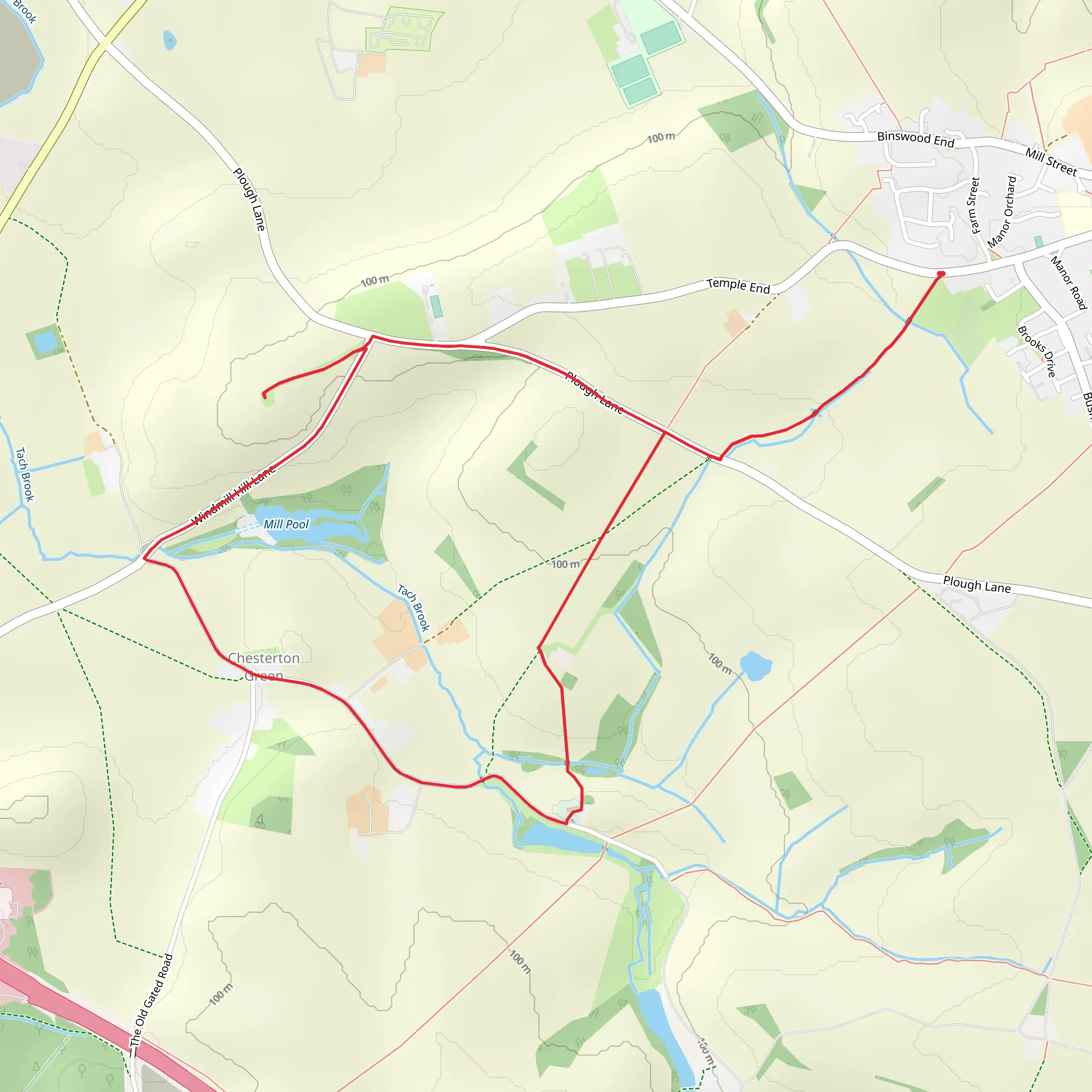 Chesterton Windmill Loop mobile static map