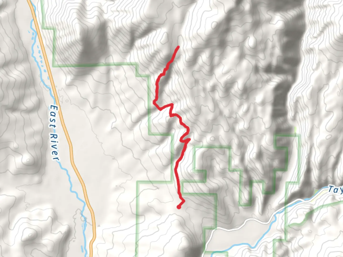 An image depicting the trail Roaring Judy Trail and its surrounding area.