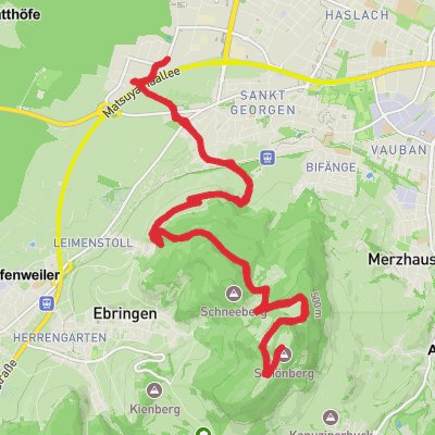 Schonberg Hike from Sankt Georgen mobile static map