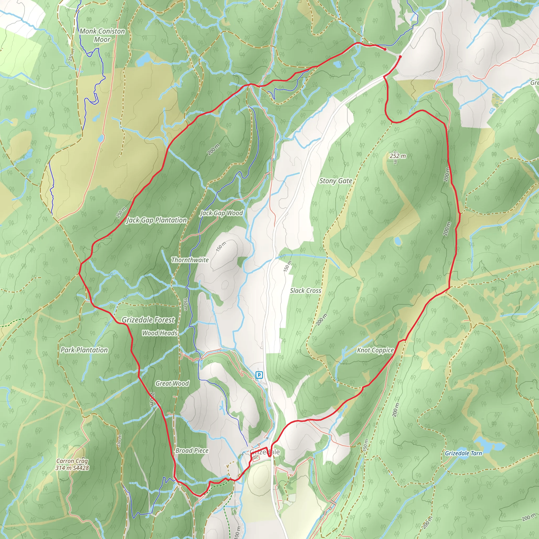 Grizedale Forest Circular Walk mobile static map