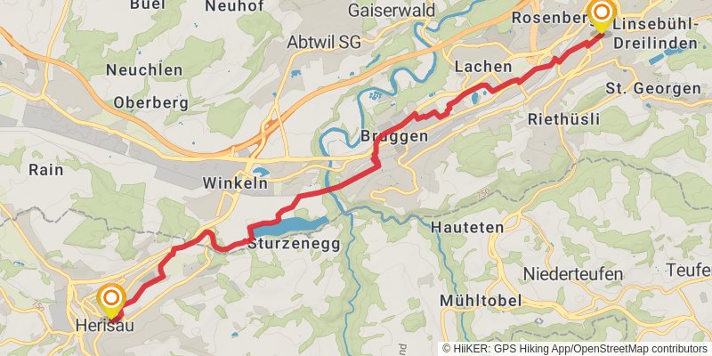 Camino Rheineck - Geneva stage 2 Map