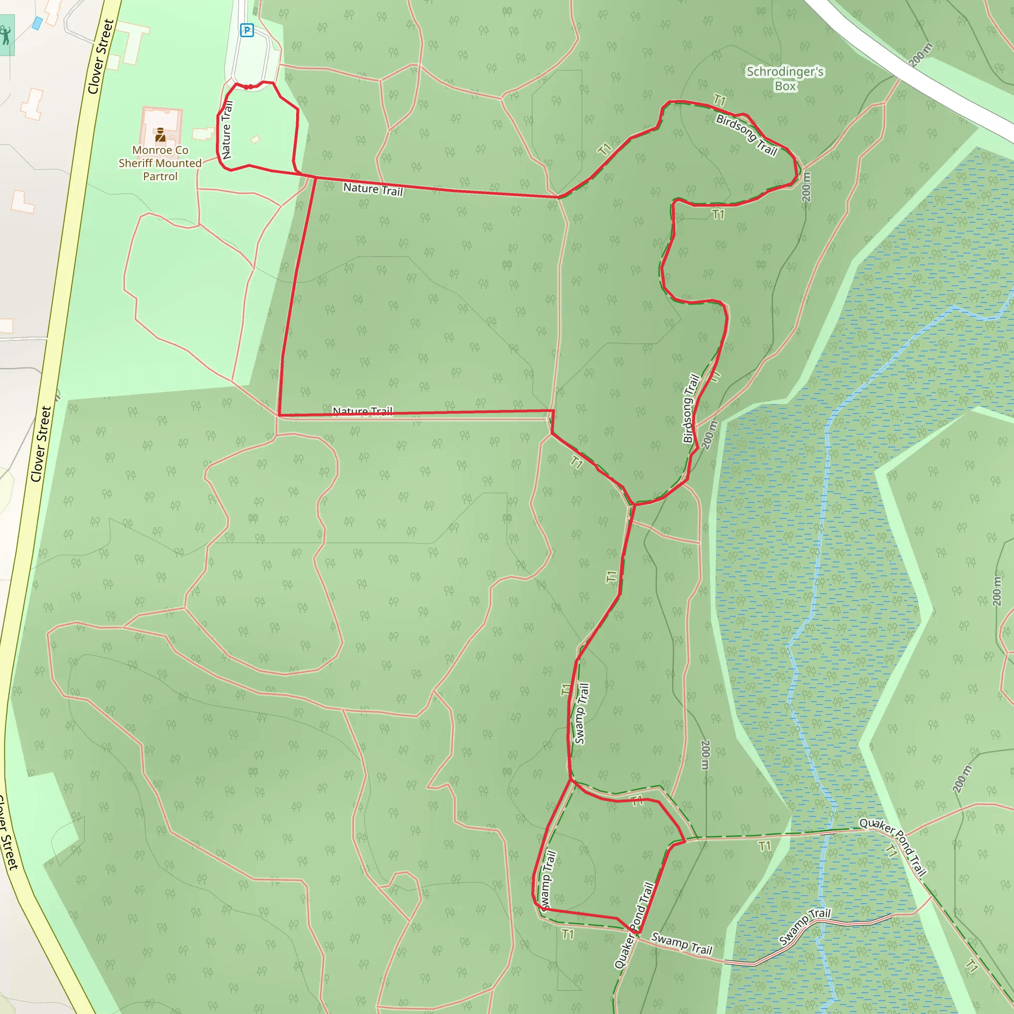Nature and Swamp Trail mobile static map