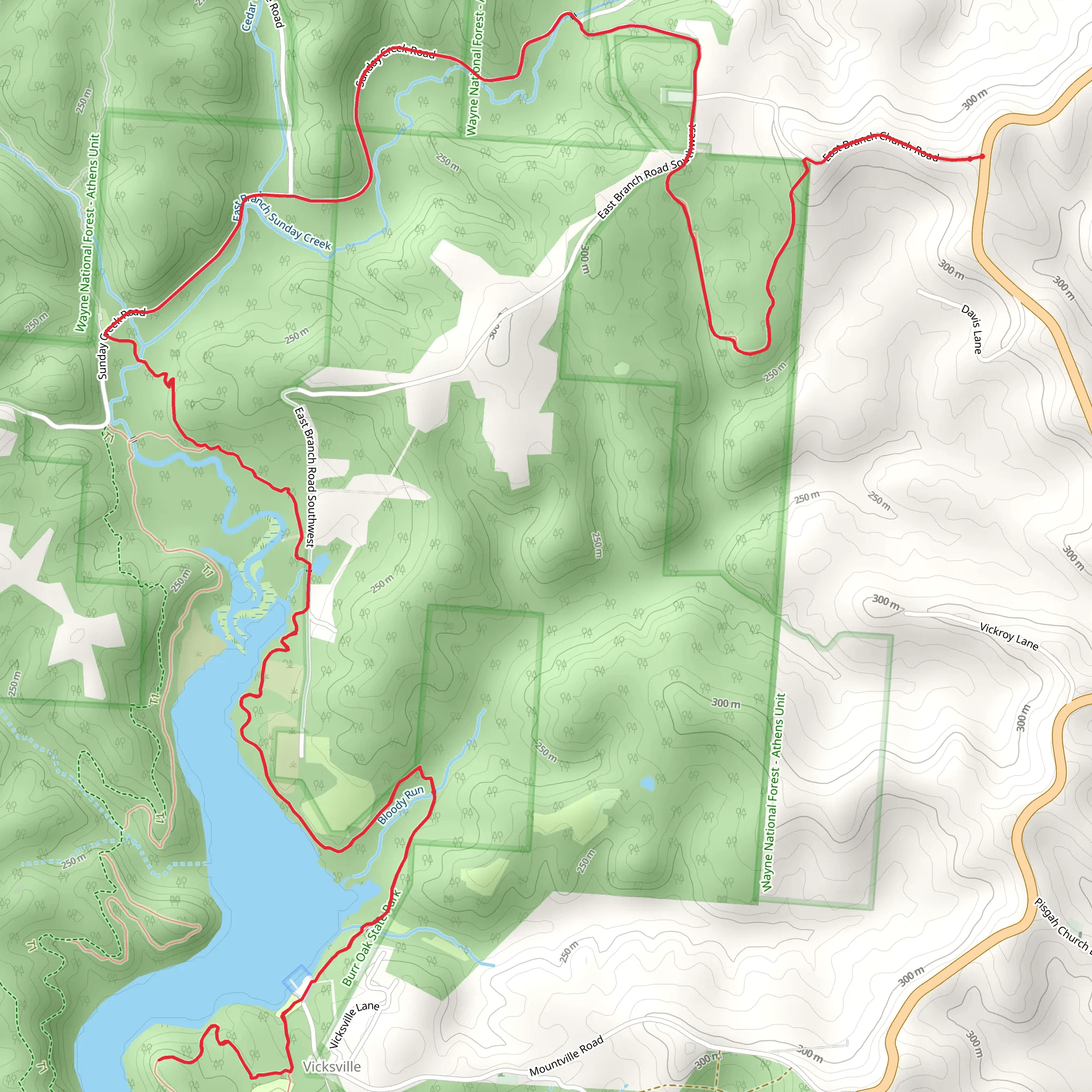NCT Athens East Trail mobile static map