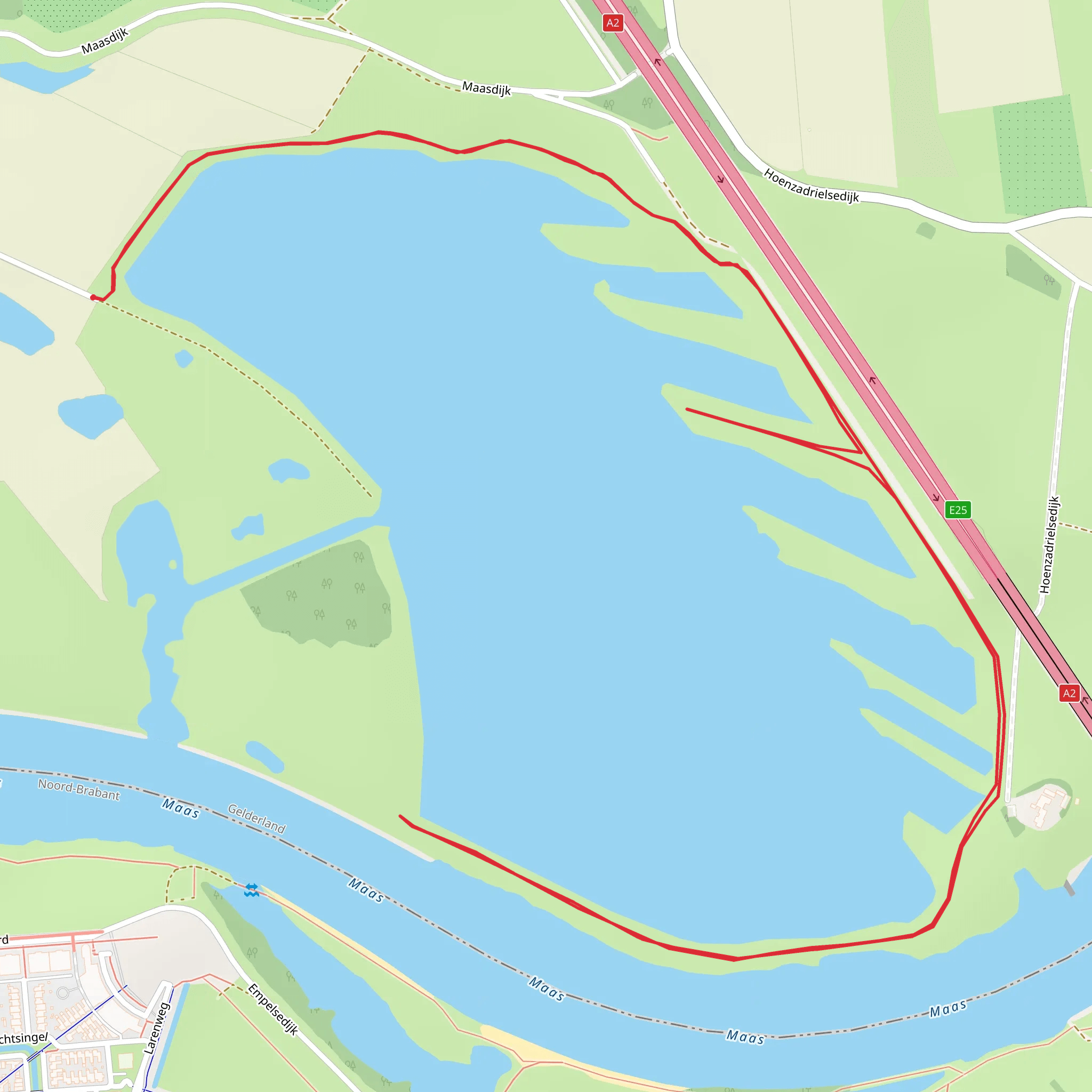 Bovenwaarden Out and Back mobile static map