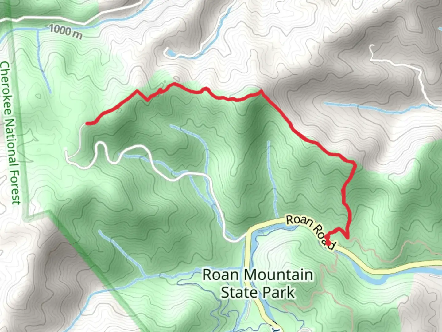 An image depicting the trail Chestnut Ridge Trail and its surrounding area.
