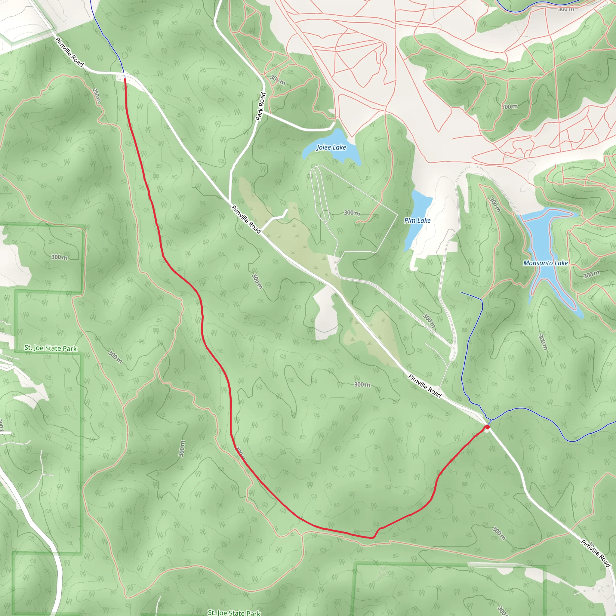 Paved Bicycle Trail mobile static map