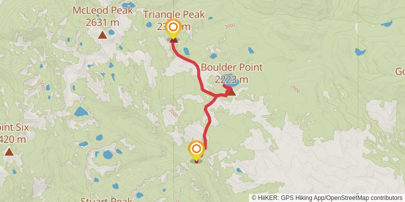 Carter Lake Loop Trail spur 1 Map