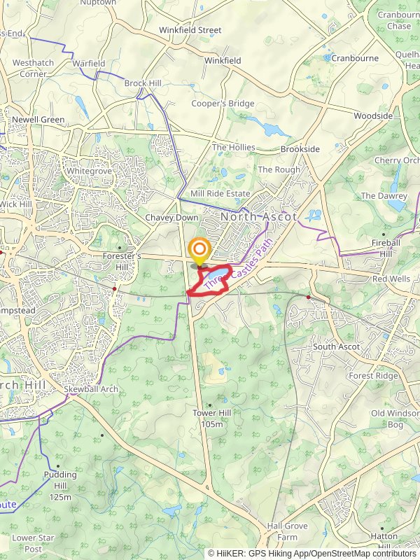 Englemere Pond Nature Reserve Loop mobile static map