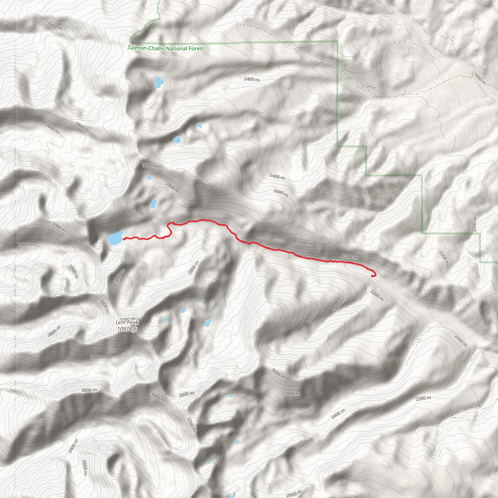 Bear Valley Lakes Walk mobile static map