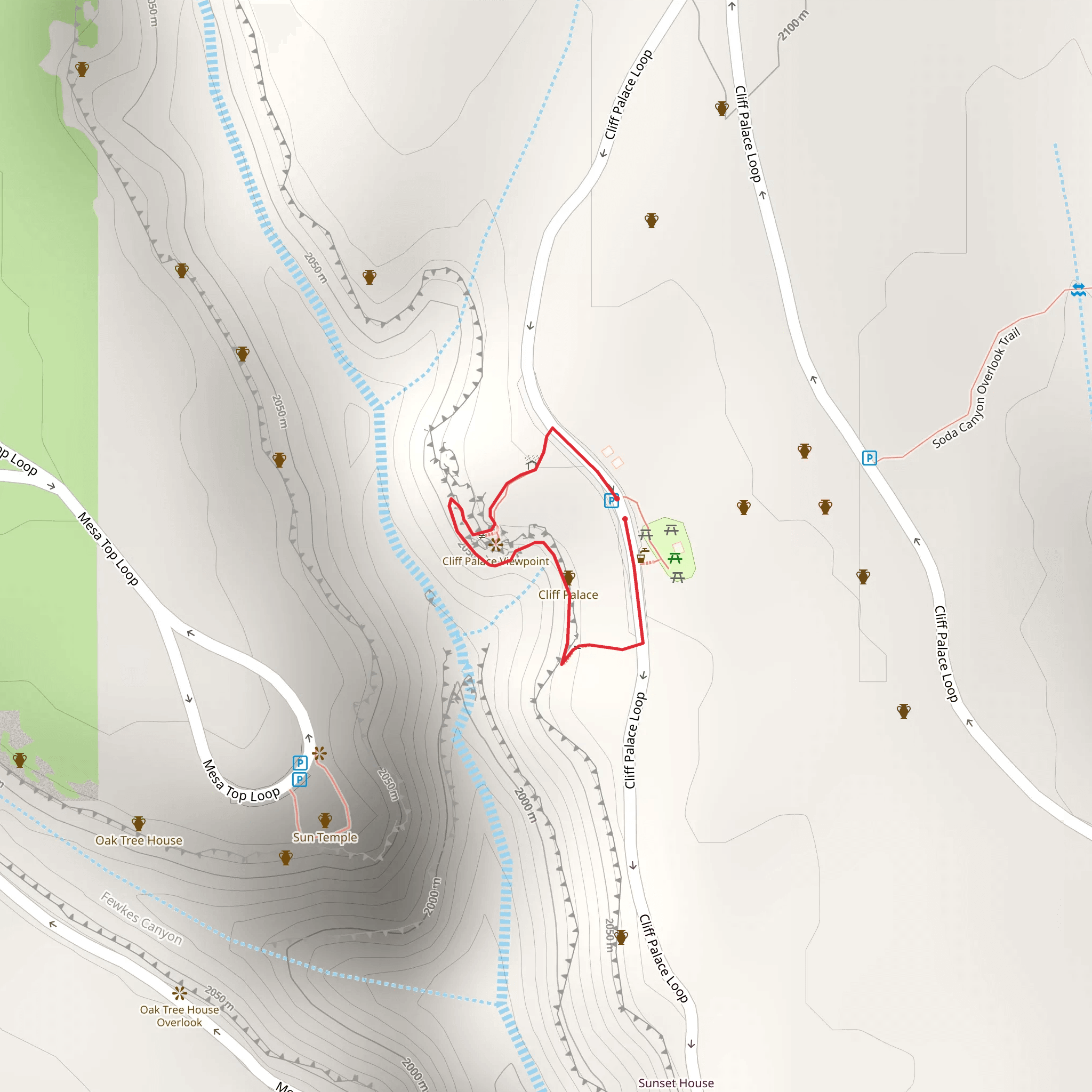 Cliff Palace Loop Trail mobile static map