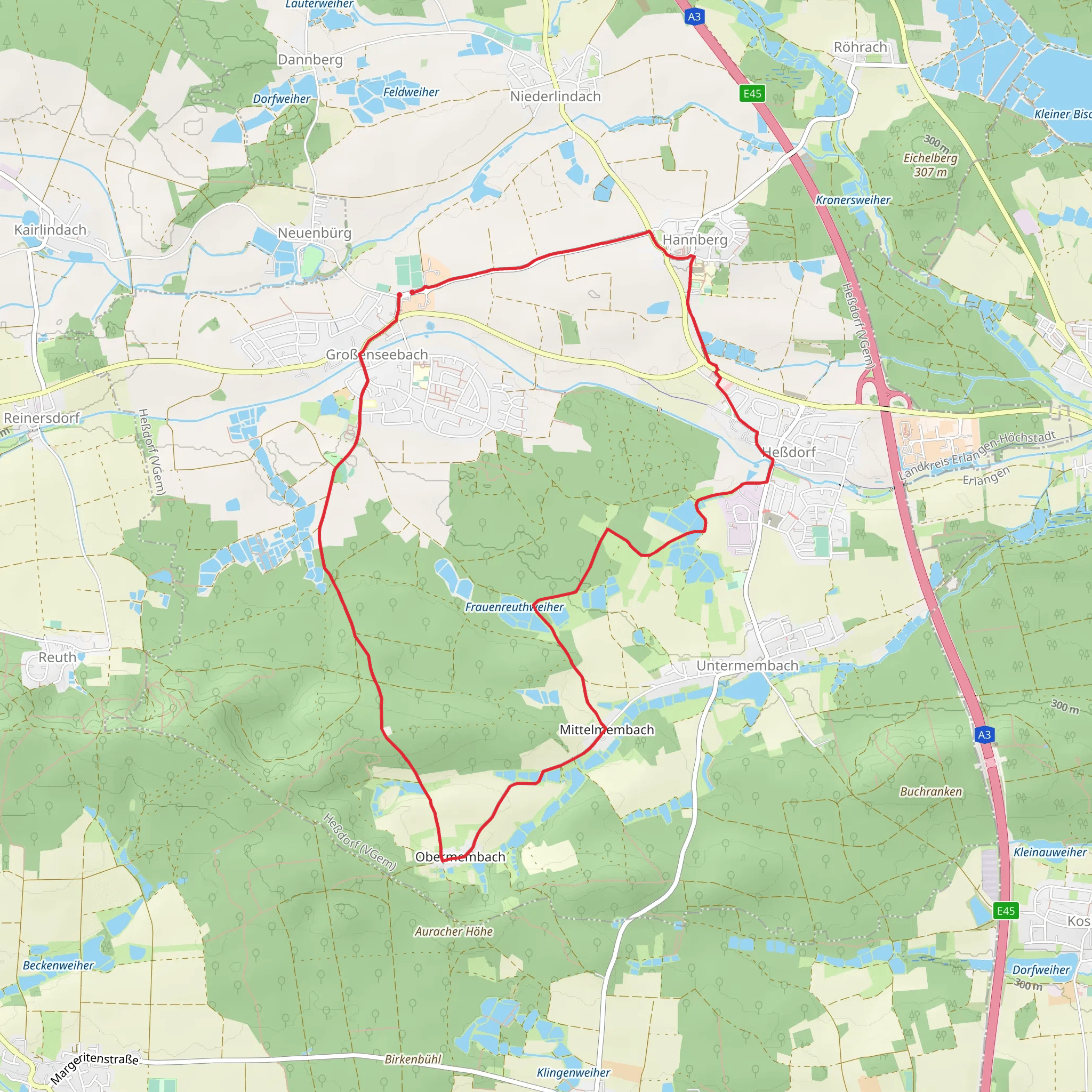 Seebachgrund Wanderweg mobile static map