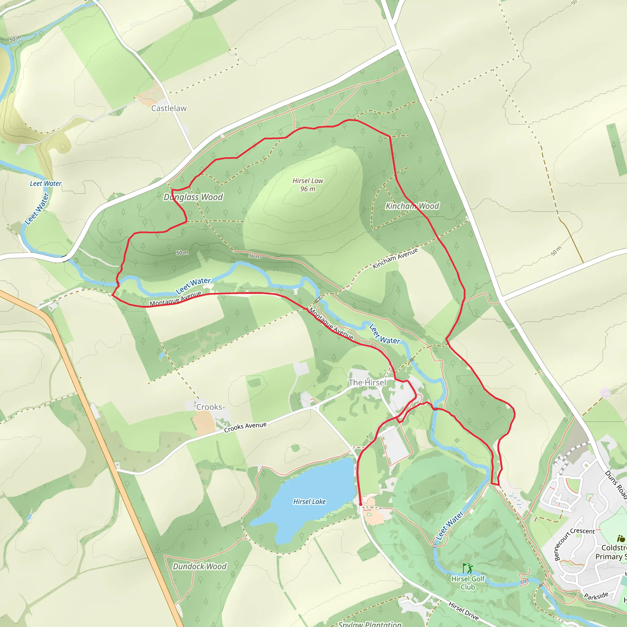 Hirsel Estate Loop mobile static map