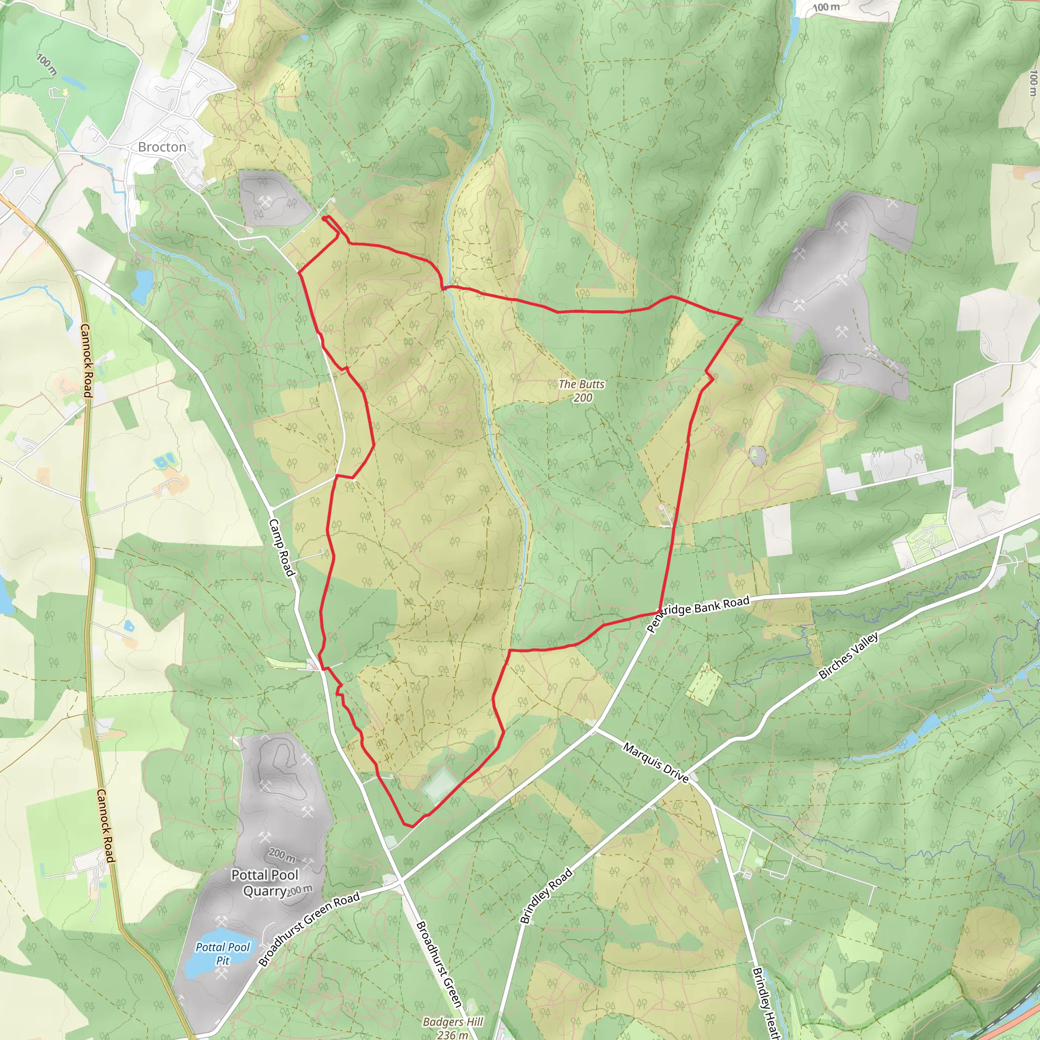 The Cannock Chase War Trail mobile static map