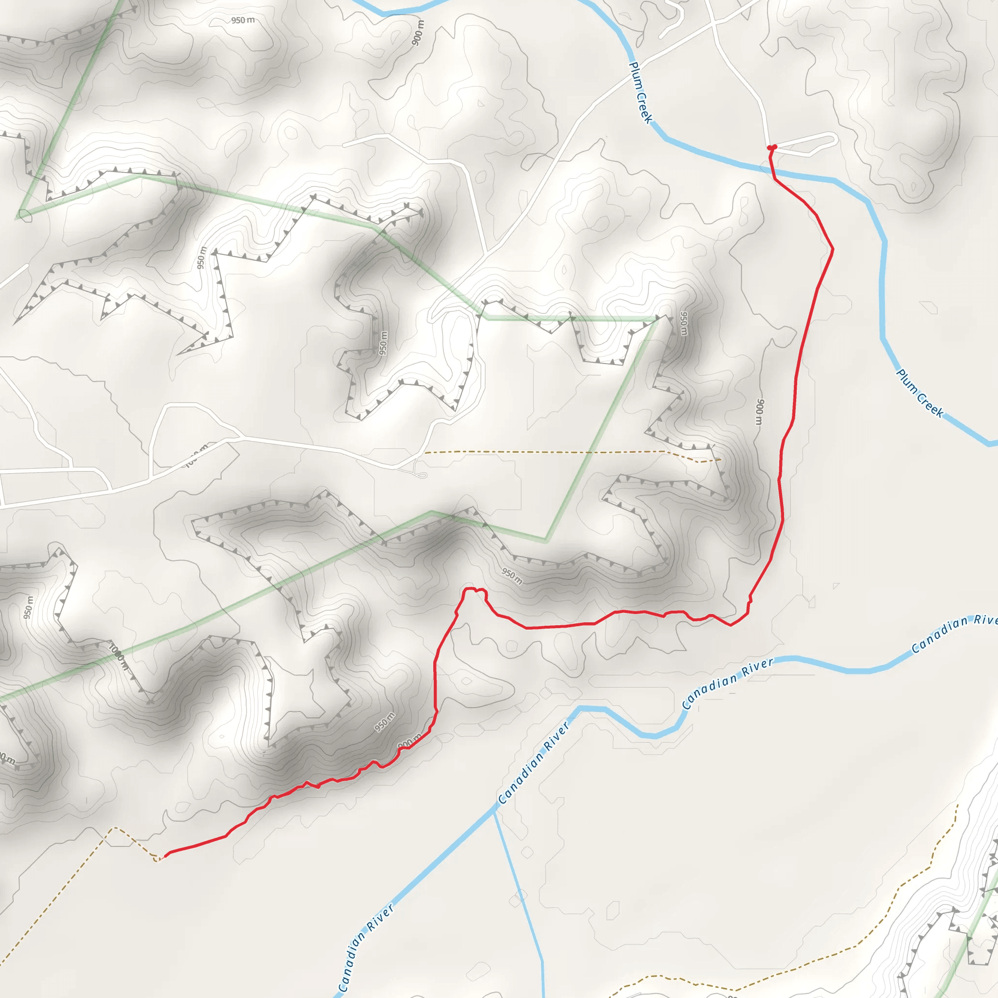 Davis Canyon Trail mobile static map