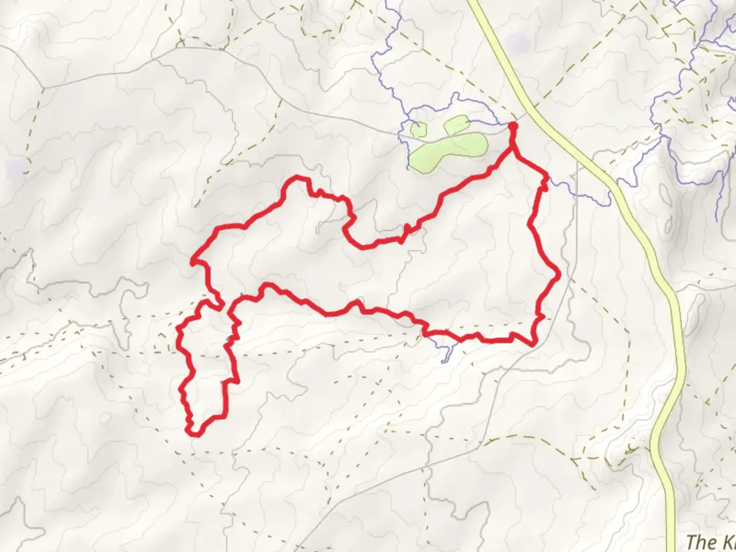 An image depicting the trail Rodeo Loop and its surrounding area.