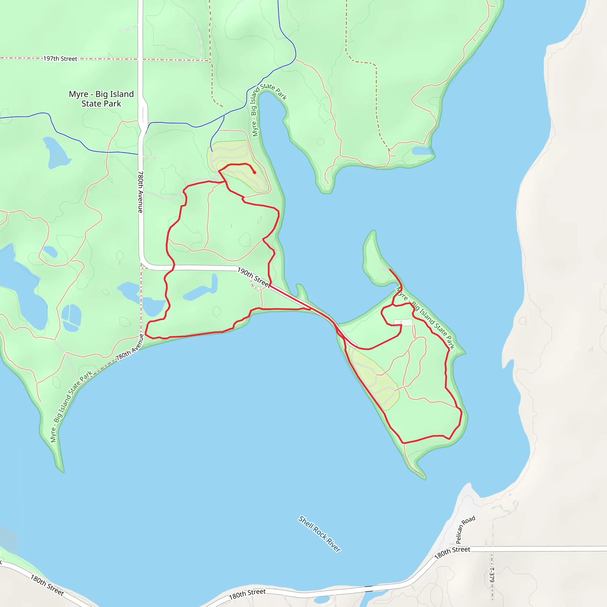 Albert Lea Lake Loop mobile static map