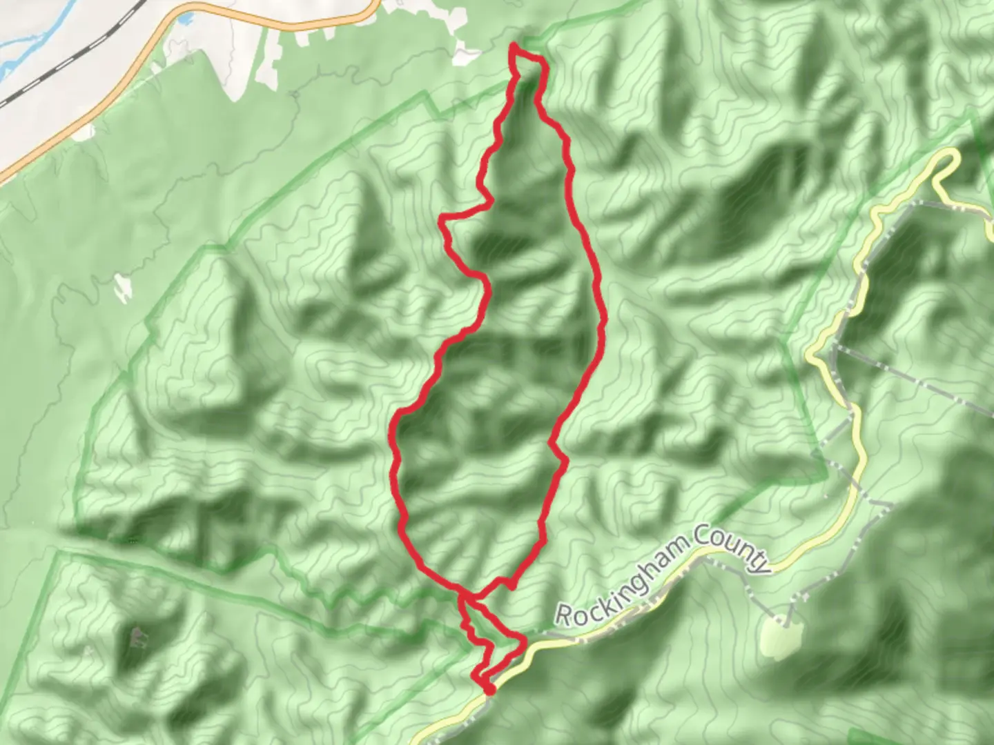 An image depicting the trail Rockytop Trail and Big Run Portal Trail and its surrounding area.